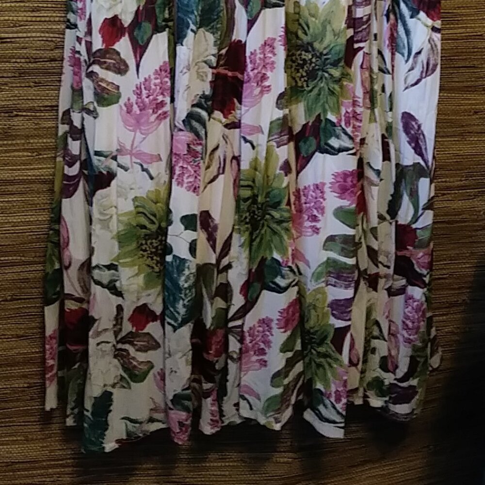 ๐ Vasna Boho Dress 2X โ Pink & Burgundy Floral Chiffon Skirt - Plus Size - Picture 13 of 13
